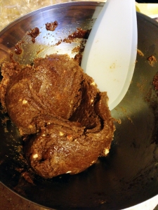 Almond butter, coconut sugar, and 1 egg. How simple is that?